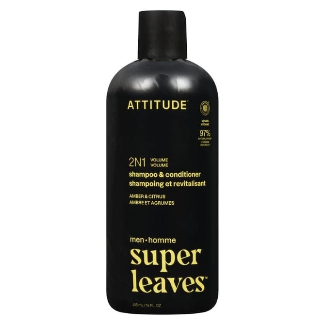 Super Leaves Men Amber and Citrus Shampoo and Conditioner