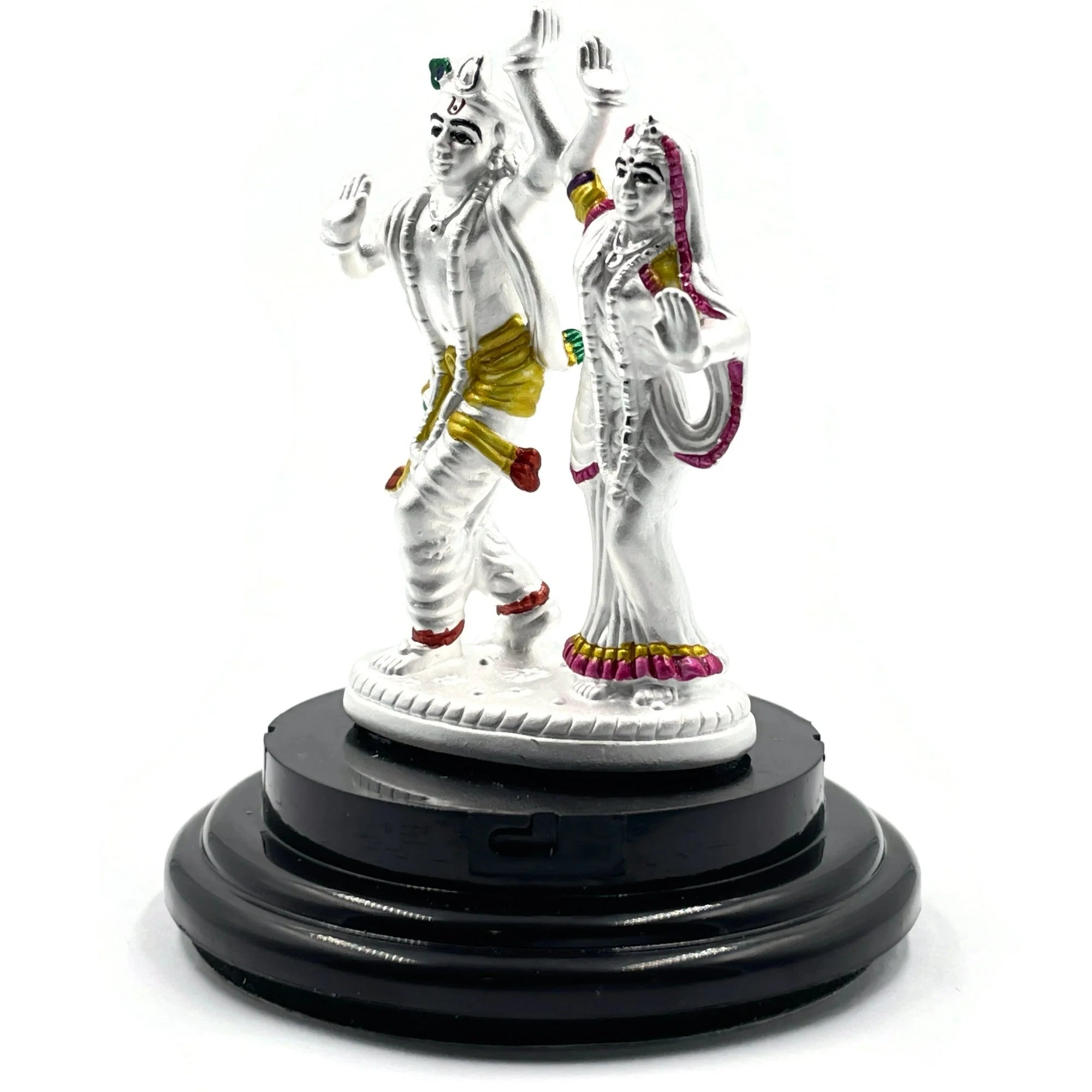 999 Pure Silver Radha Krishna idol / Statue / Murti (Figurine #02B)
