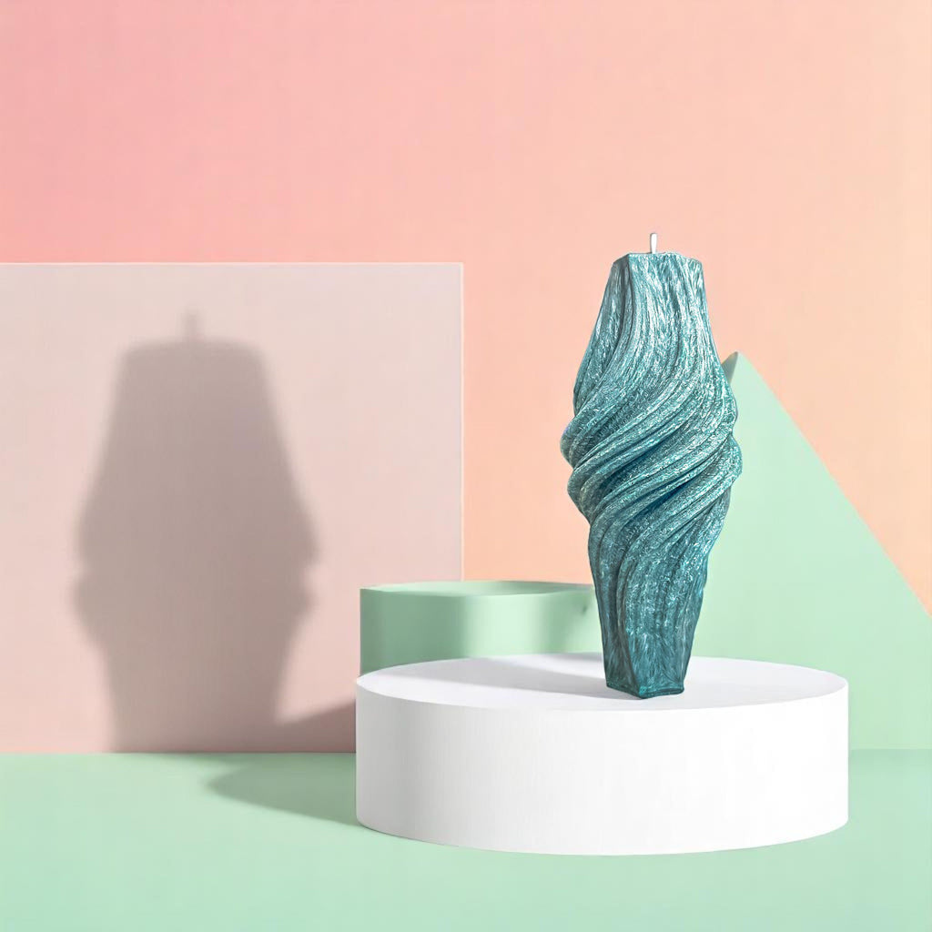 VOSK Handmade Candle - Vortex Candle, Emerald Forest, Leaves (Large)