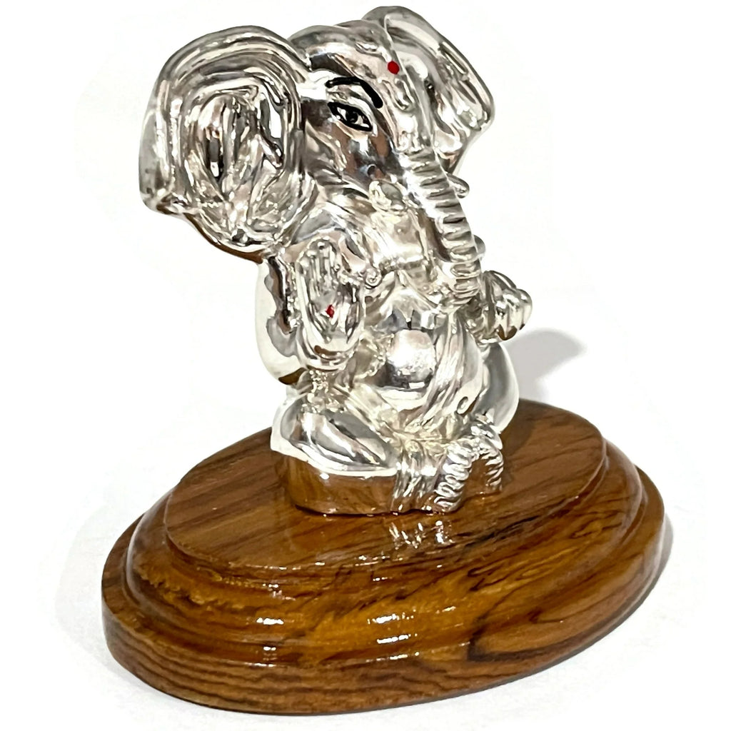 999 Pure Silver Ganesh / Ganpathi idol / Statue / Murti (Figurine #49)