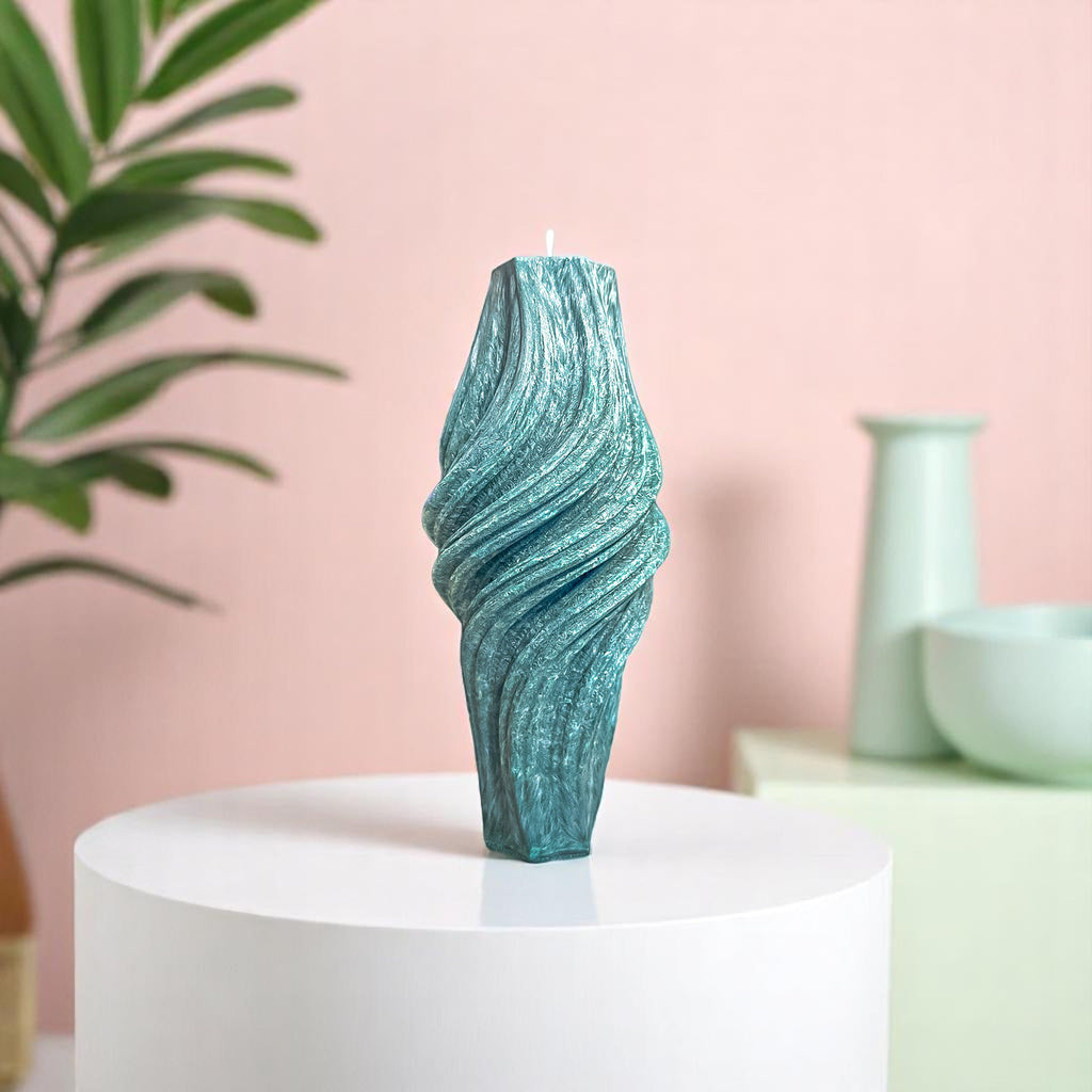 VOSK Handmade Candle - Vortex Candle, Emerald Forest, Leaves (Large)