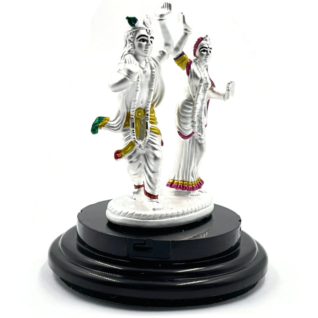 999 Pure Silver Radha Krishna idol / Statue / Murti (Figurine #02B)