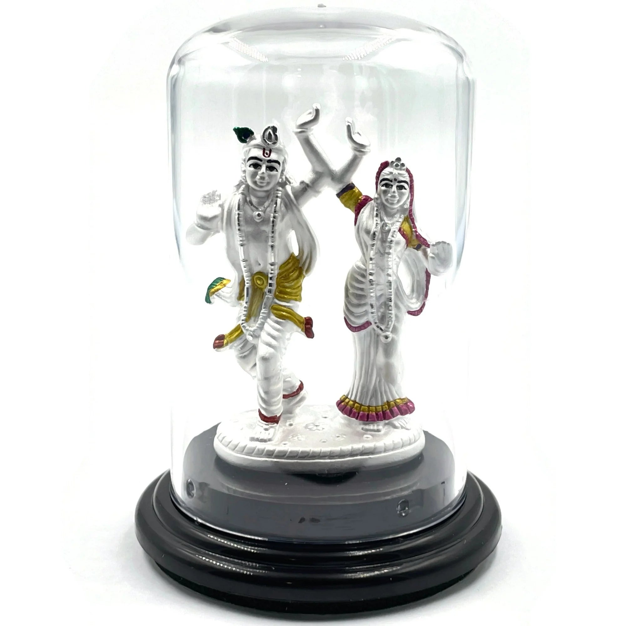 999 Pure Silver Radha Krishna idol / Statue / Murti (Figurine #02B)